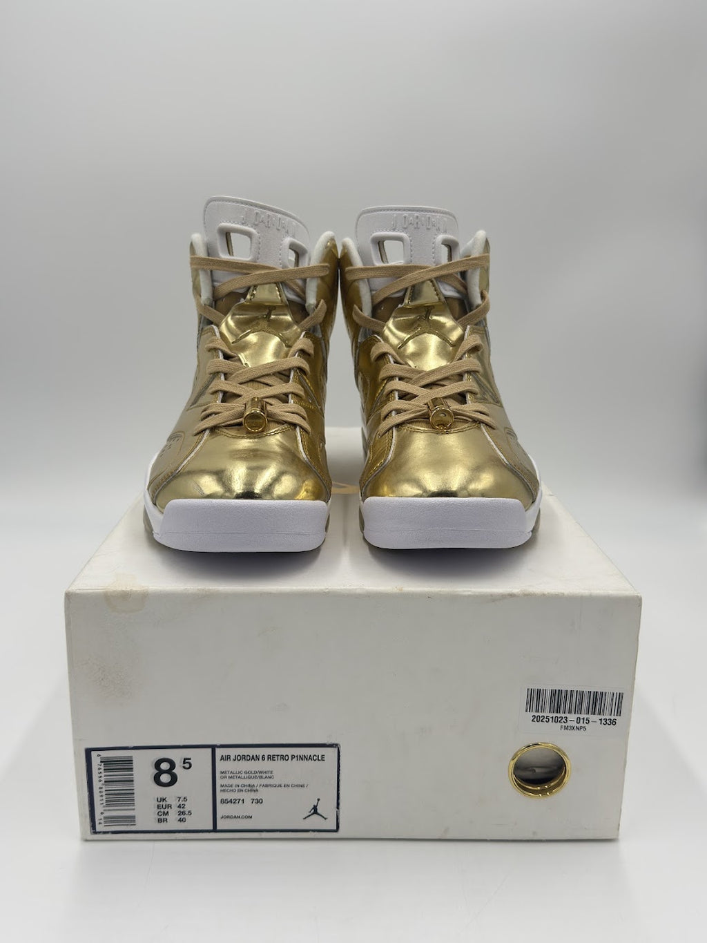 Jordan 6 Retro Pinnacle Metallic Gold