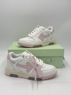 OFF-WHITE Out of Office OOO Low Tops White Light Pink