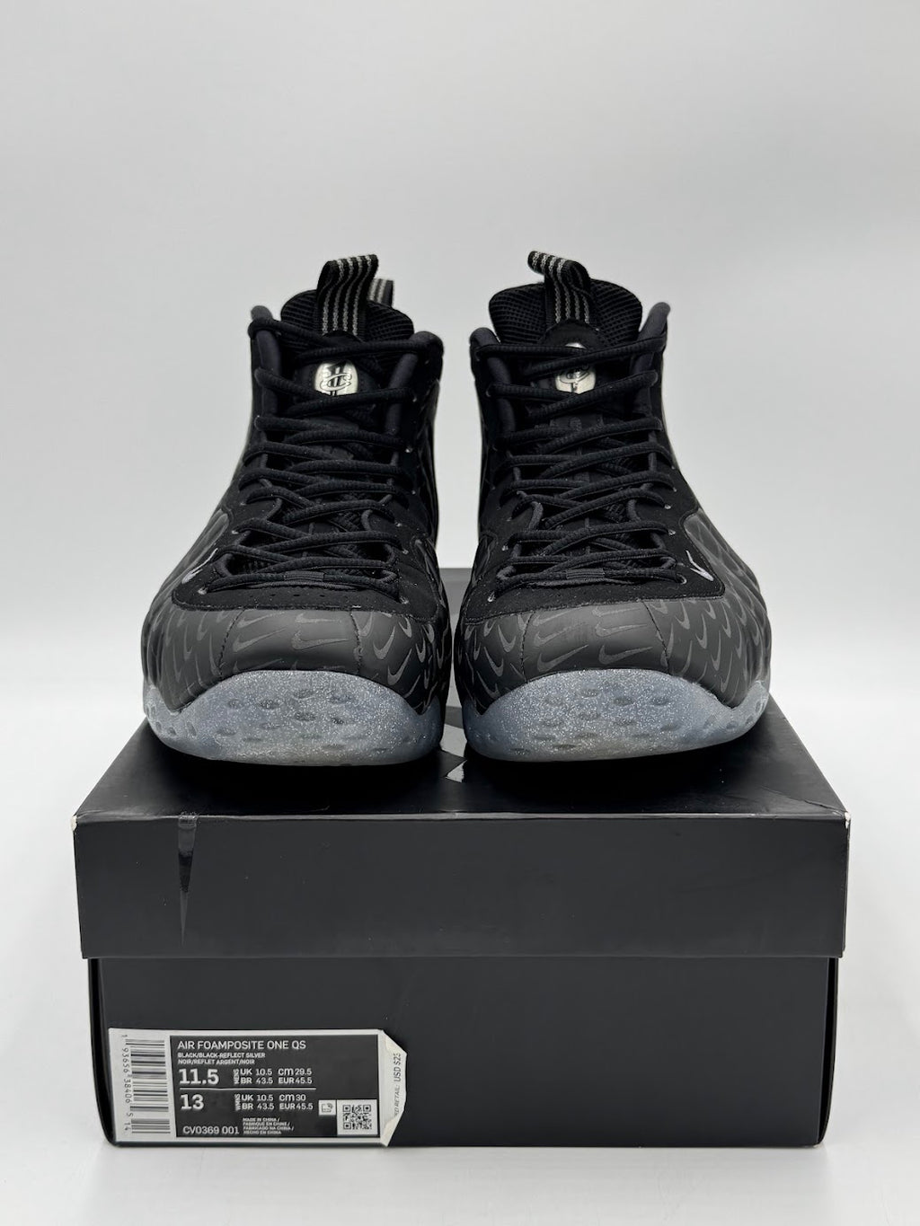 Nike Air Foamposite One All-Over Swoosh Black