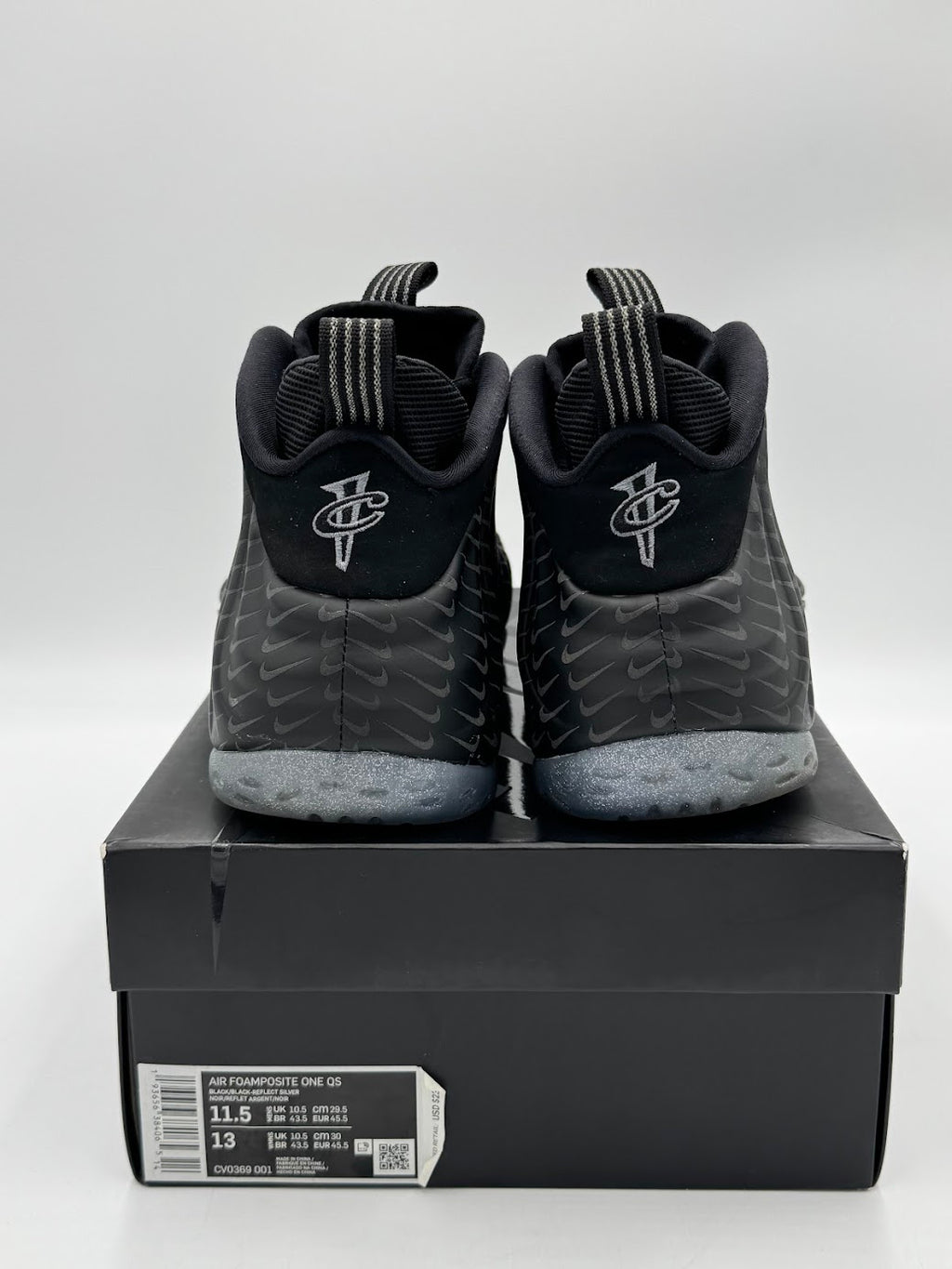 Nike Air Foamposite One All-Over Swoosh Black