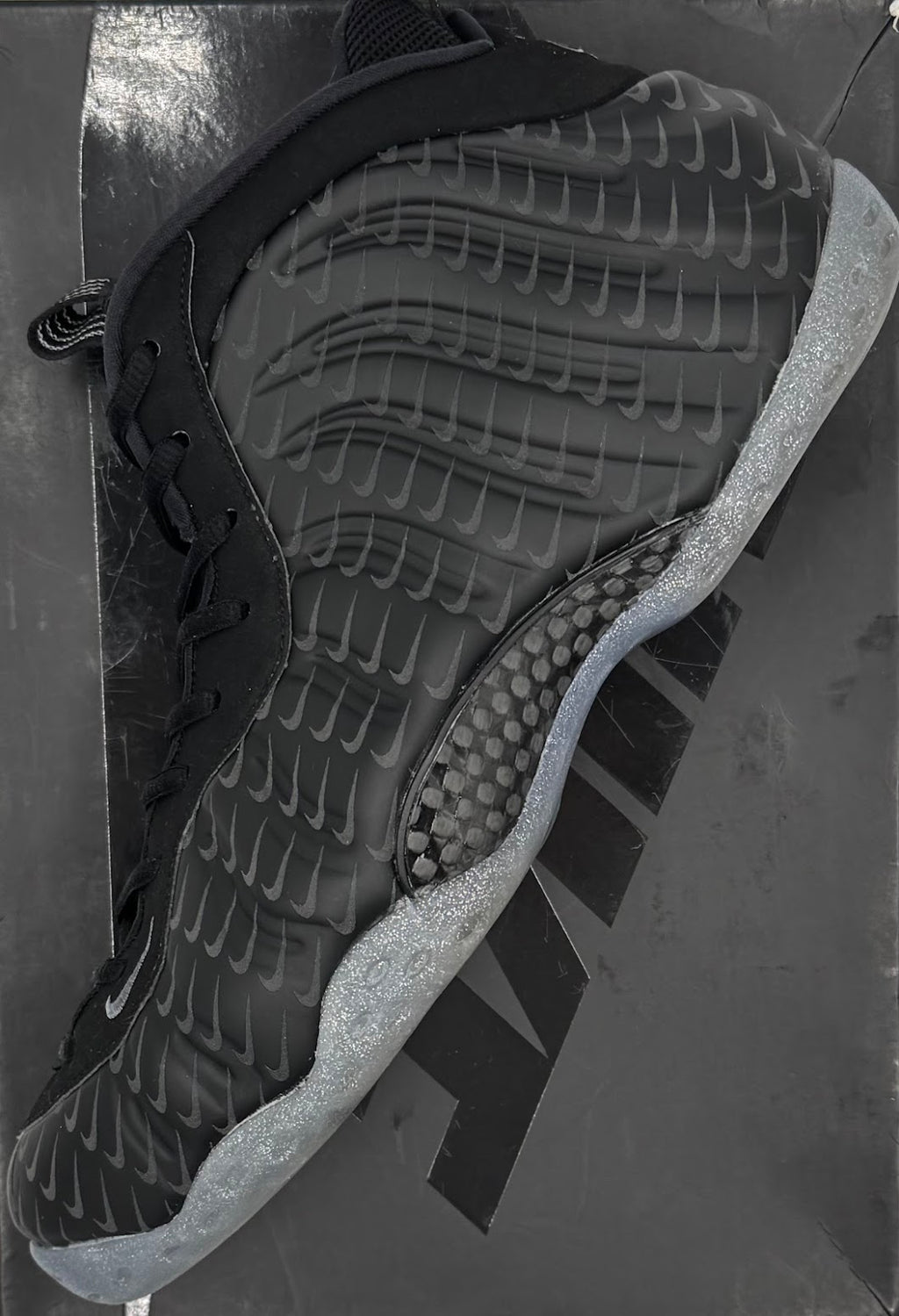 Nike Air Foamposite One All-Over Swoosh Black