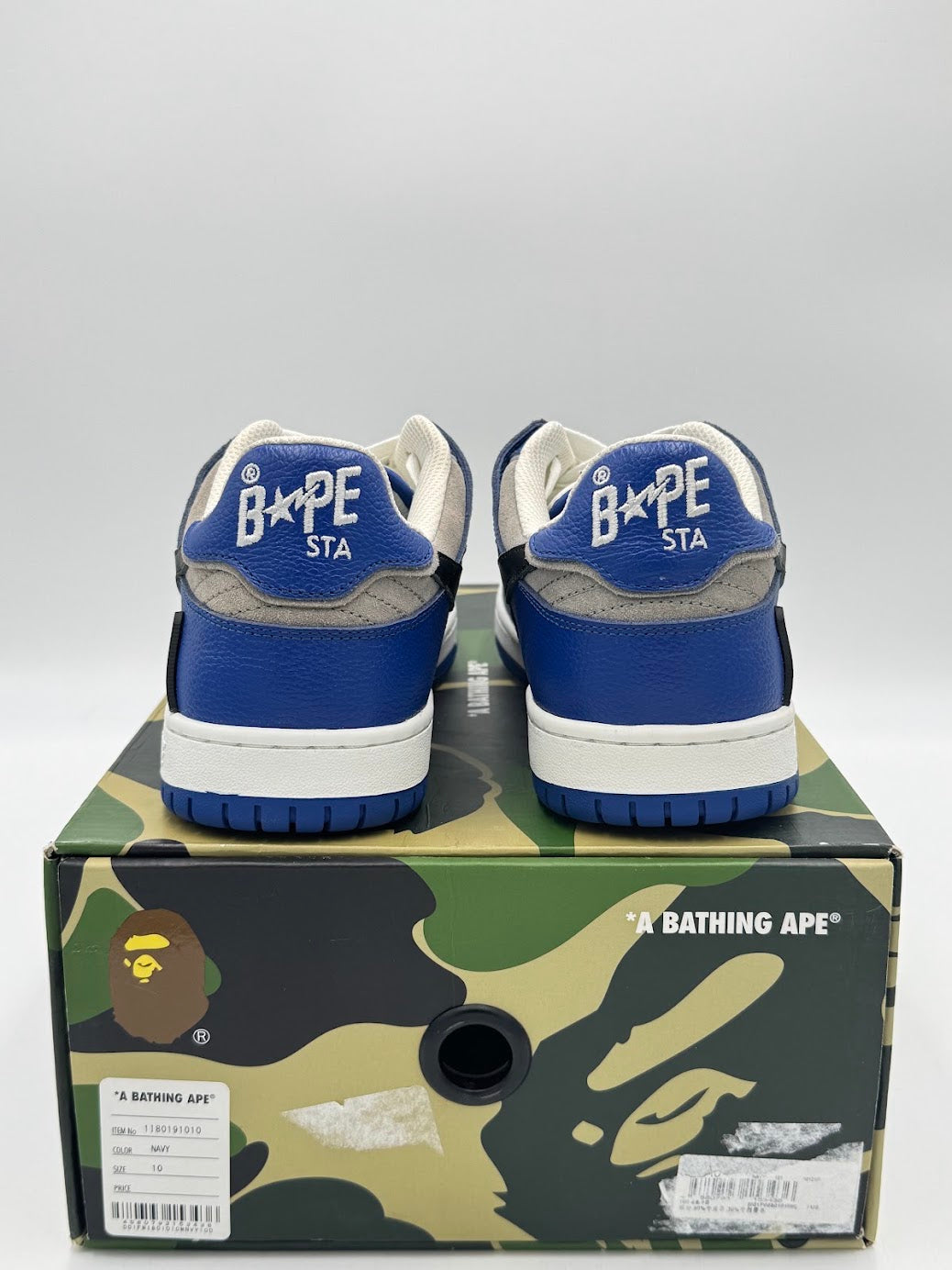 A Bathing Ape Bape SK8 Sta Blue Grey