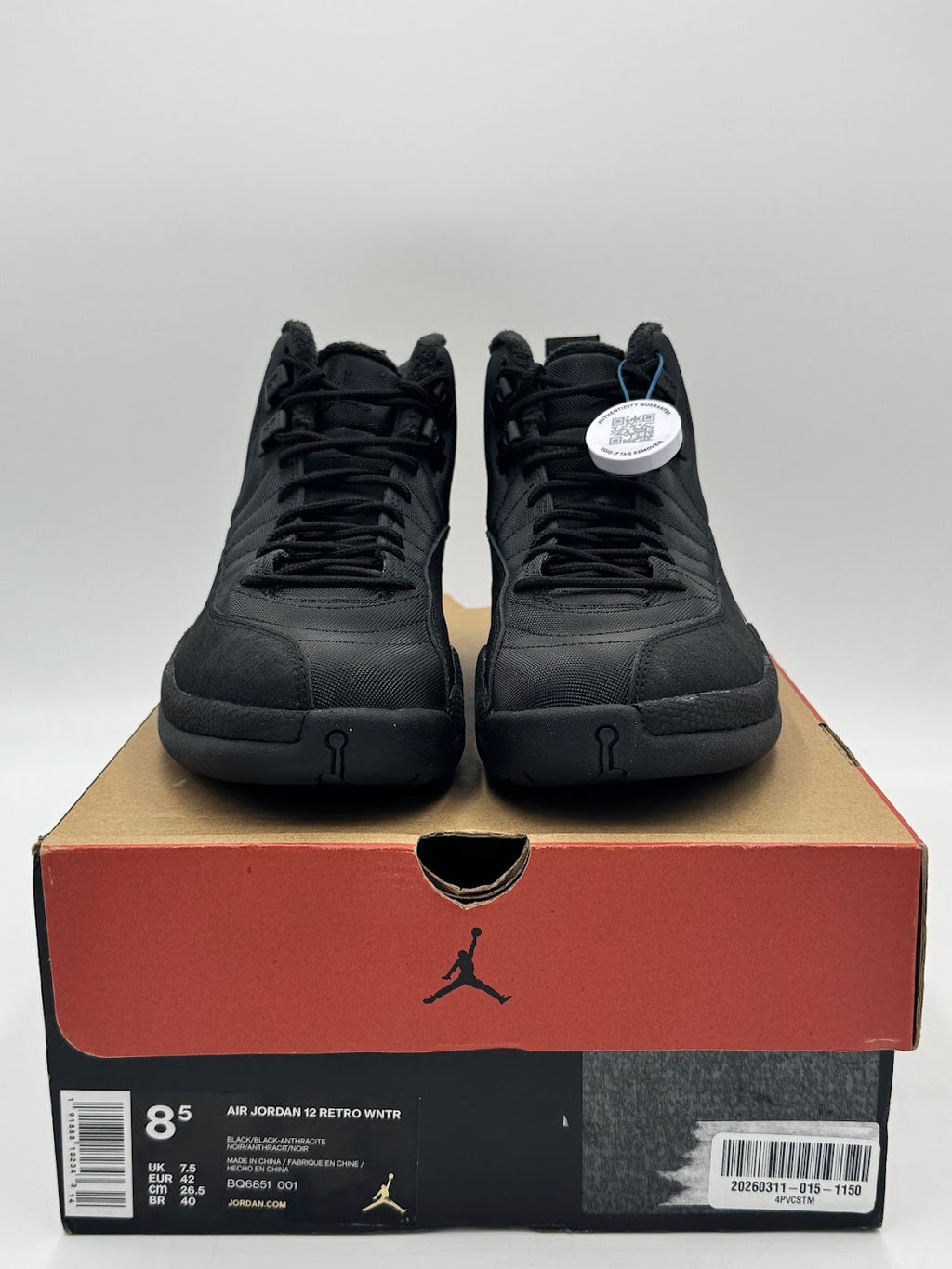 Jordan 12 Retro Winter Black