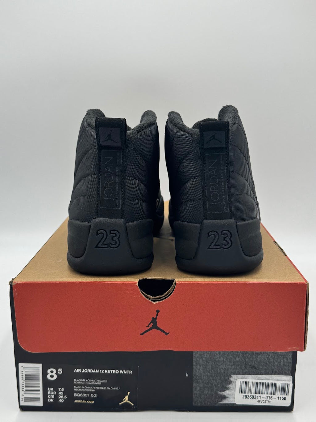Jordan 12 Retro Winter Black