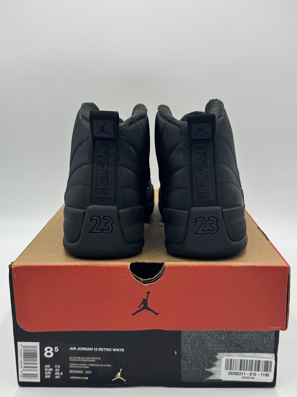 Jordan 12 Retro Winter Black