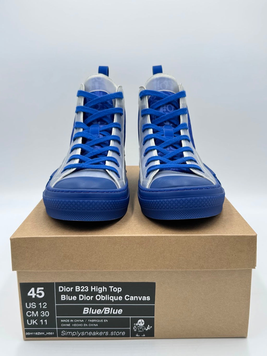 Dior B23 High Top Blue Dior Oblique Canvas