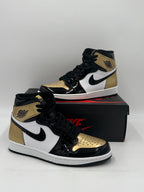 Jordan 1 Retro High NRG Patent Gold Toe
