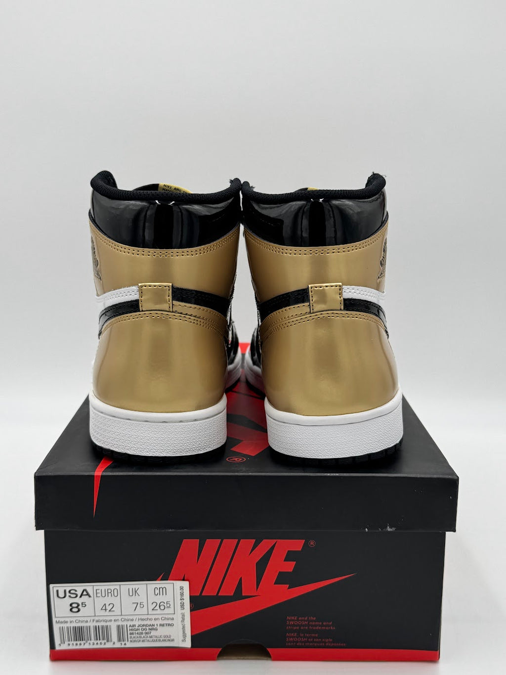 Jordan 1 Retro High NRG Patent Gold Toe