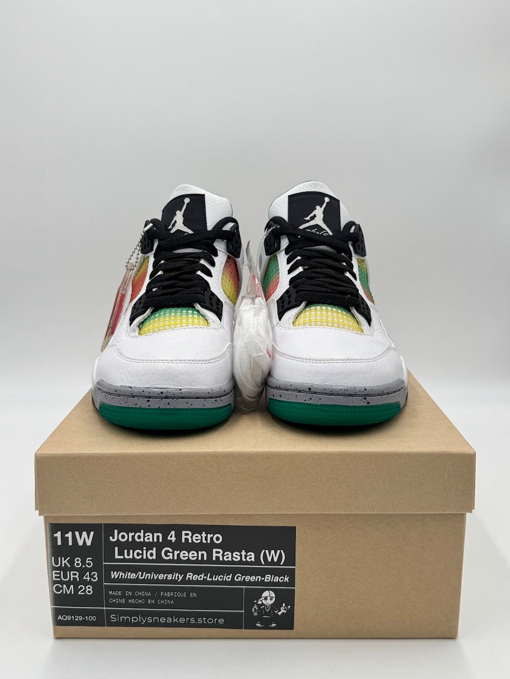 Jordan 4 Retro Lucid Green Rasta