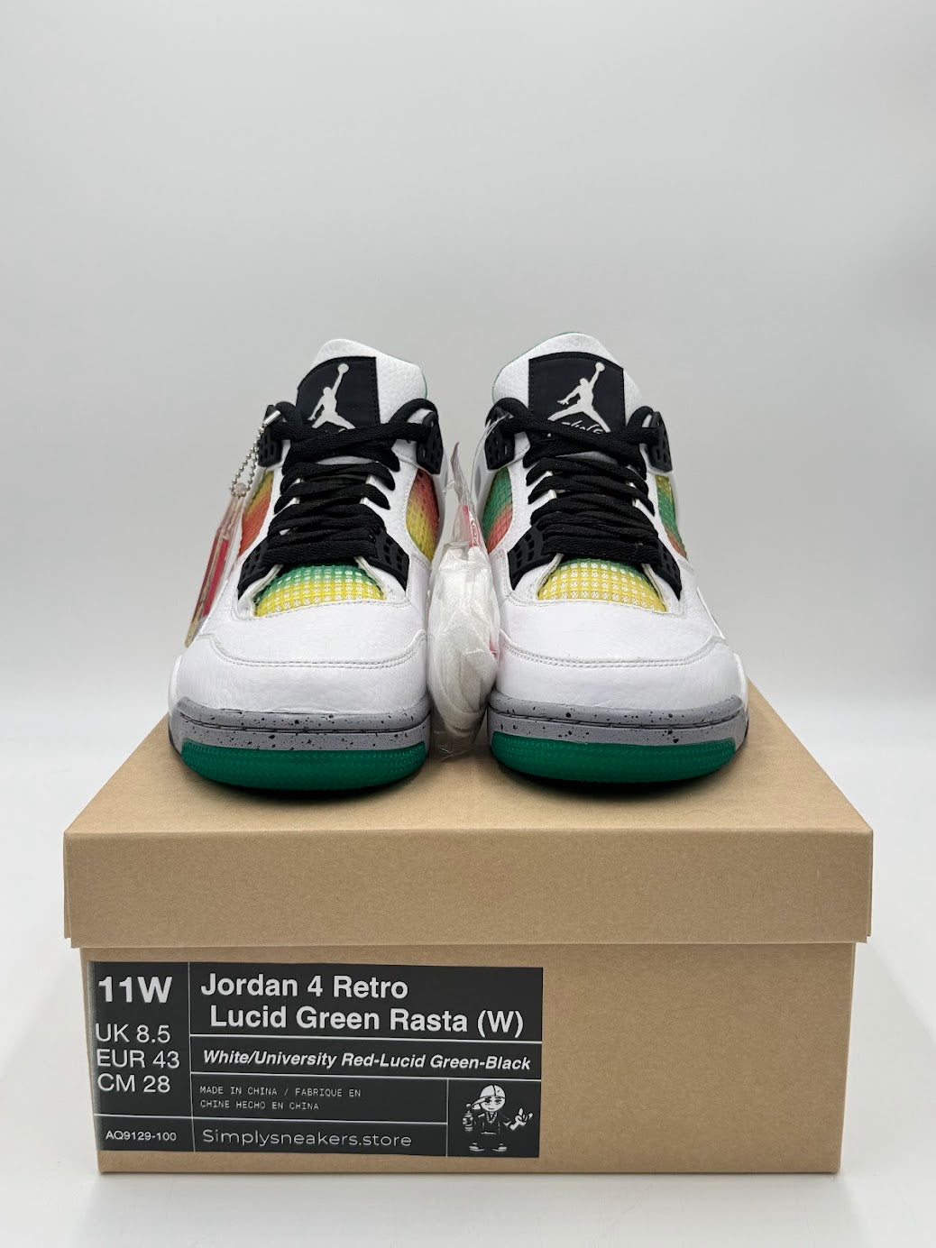 Jordan 4 Retro Lucid Green Rasta