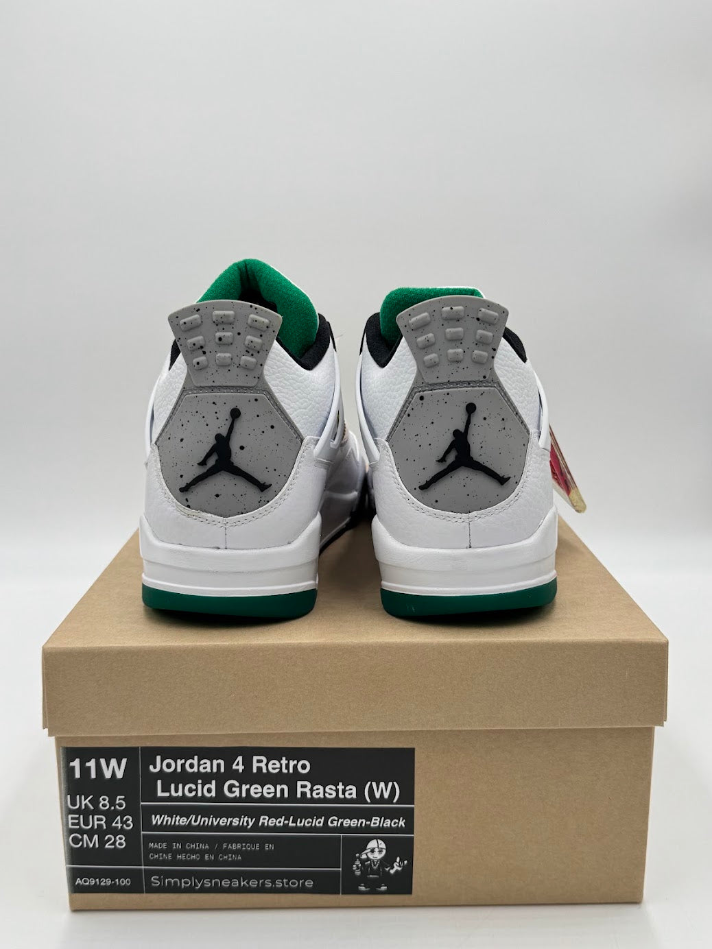 Jordan 4 Retro Lucid Green Rasta