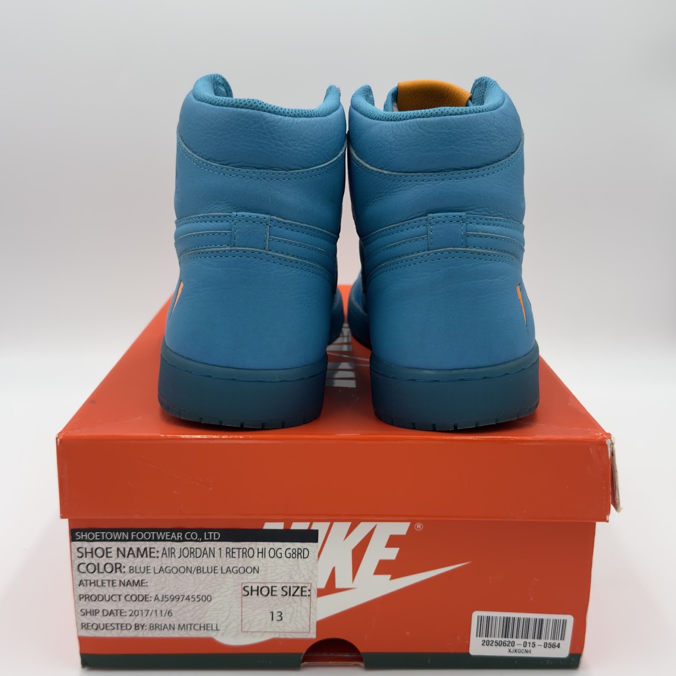 Jordan 1 Retro High Gatorade Blue Lagoon (Promo Sample)